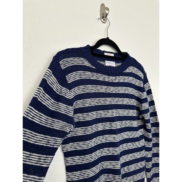 GANT RUGGER The Slubber Sweater Navy Striped Knit Nautical Fisherman Men's XS - Picture 5 of 8